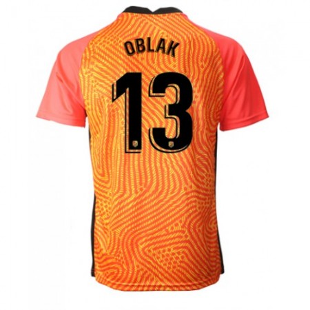 Koszulka Atlético Madryt Jan Oblak 13 Bramkarska Koszulki Piłkarskie 2020-2021 M003 Krótki Rękaw